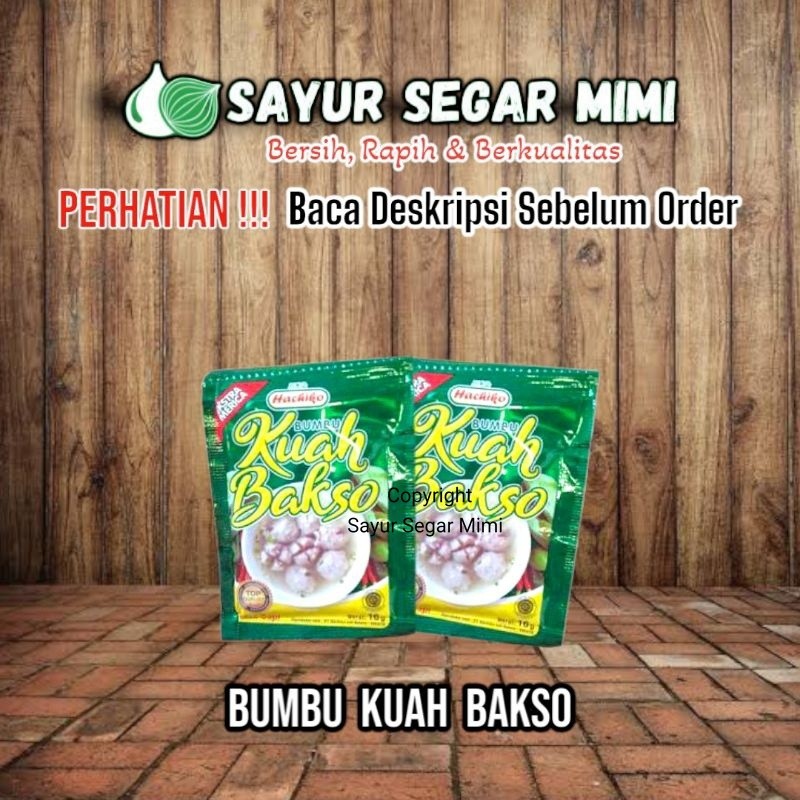 

Bumbu Kuah Bakso Hachico Perbungkus - Sayur Palembang