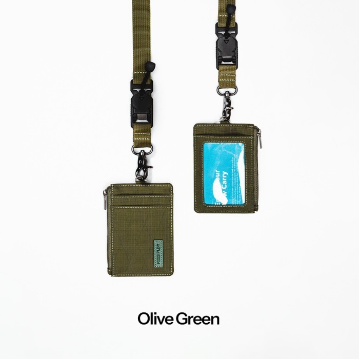 

⭐BISA COD⭐ KINETIC Lanyard Cardholder Wallet ID Card Name Tag Holder Olive Green