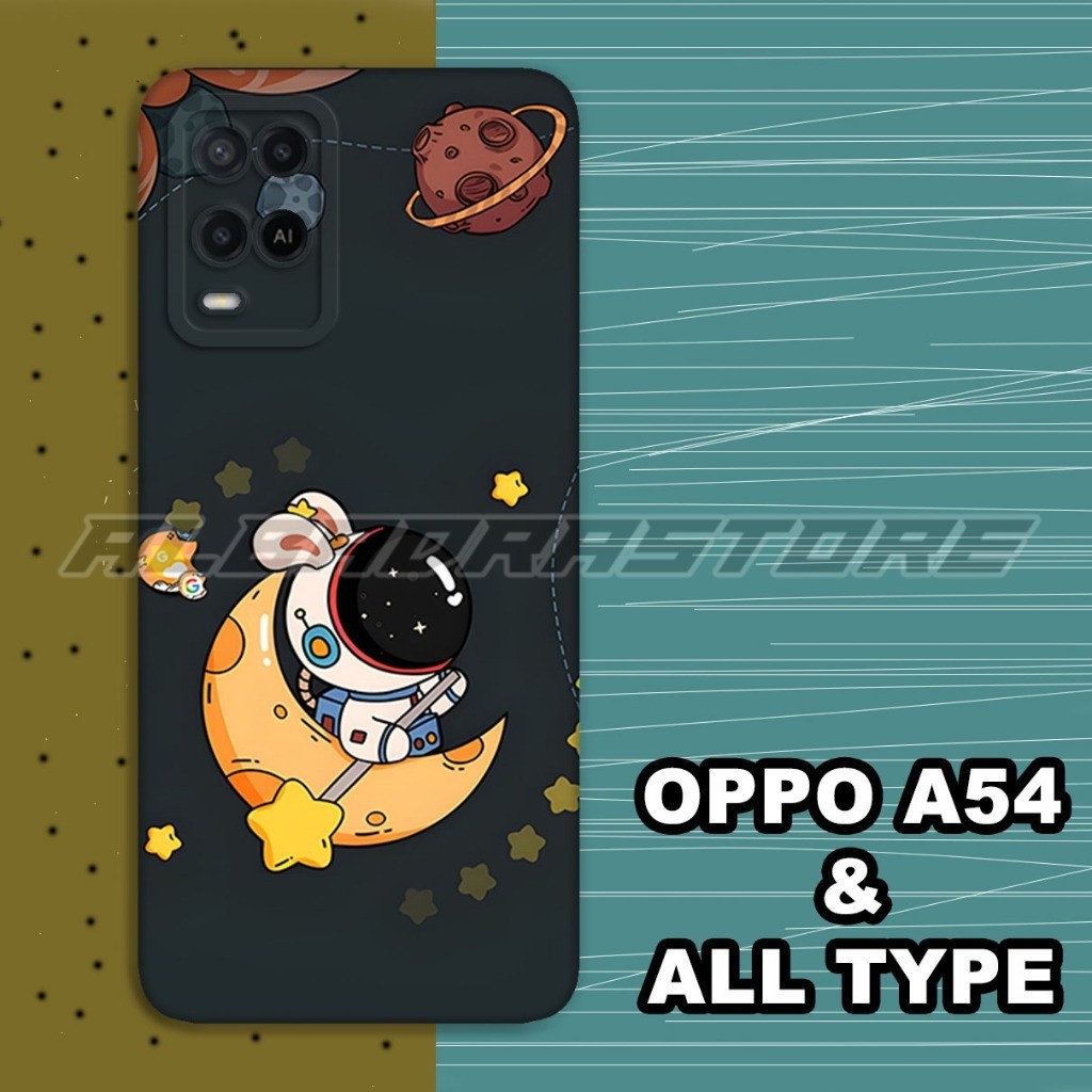 Softcase karet Hp OPPO A54 | Case Astronot | Case OPPO A54 Silikon Tpu Pro Camera | Kesing OPPO A54