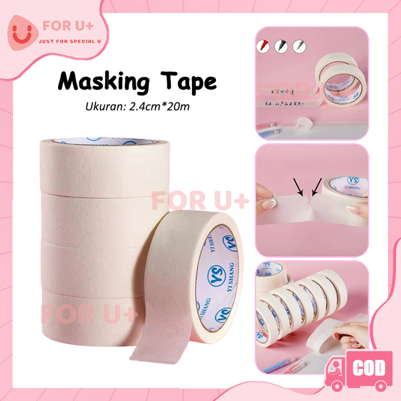 

Masking Tape 24mm x 20 meter / Isolasi Kertas