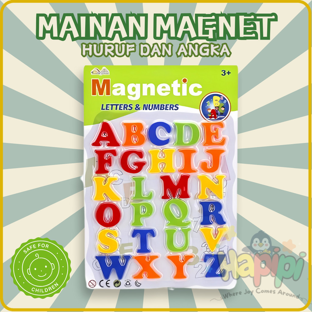Mainan Edukasi Anak Magnetic Letter Huruf Bahasa Arab Angka Matematika Belajar Alfabet Magnet