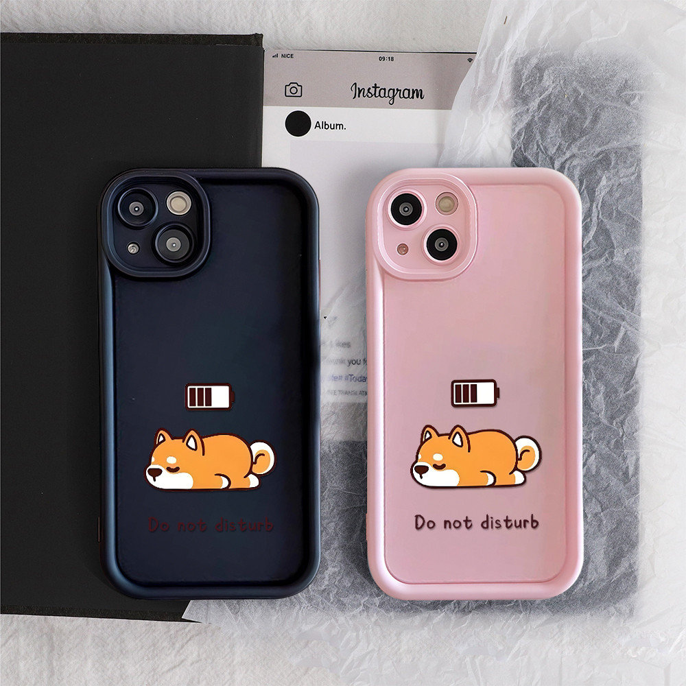 iPhone Case Electricity level Puppy Phone Case Untuk iPhone 11 12 13 14 15 PRO MAX XR XS X MAX 6 6S 