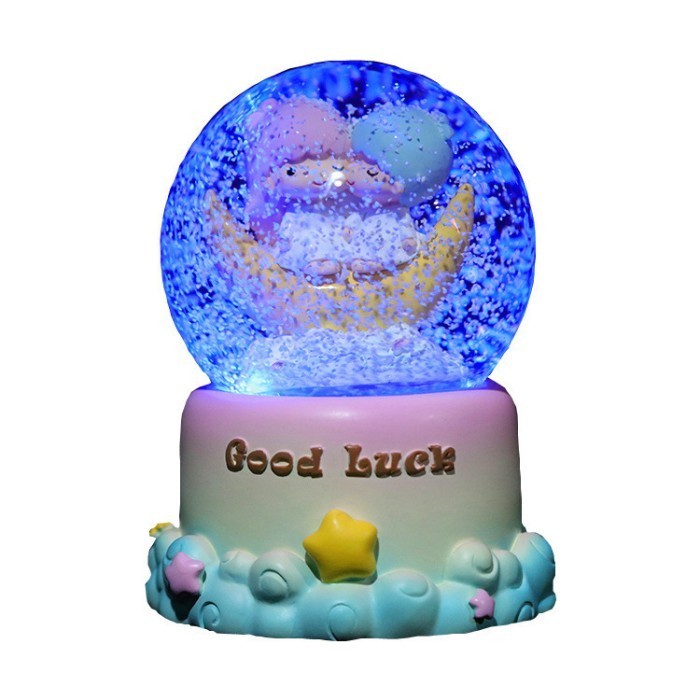 pajangan bola kristal salju lampu kamar hias snowball unicorn