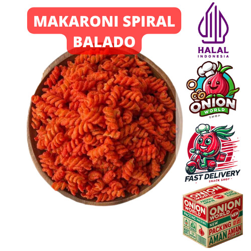 

UWD MAKARONI SPIRAL BALADO 100gr Makaroni Pedas Makaroni Bantet Makaroni Pipa Bantet Makaroni Fusili