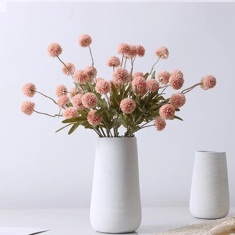 

4pcs Artificial Flowers Dandelions Ornament Decorative Dandelion Bouquet Faux Dandelion Flowers Grace Plastic Bride Puff Ball