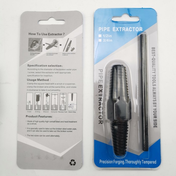 

Tap Broken Wire Screw Extractor Pembuka Drat Baut Pipa Peralon Patah