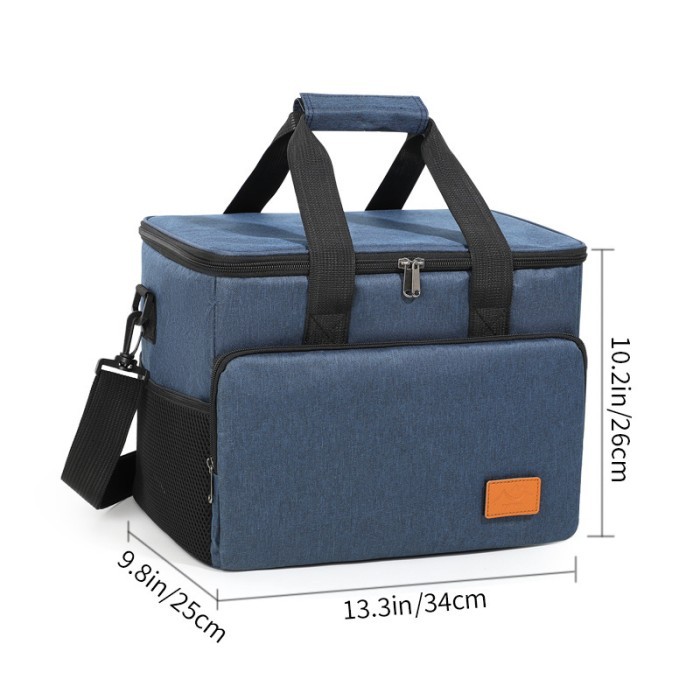Cooler Bag Tempat bekal Lunch Box Bag Tas Pendingin Tas Es Krim - Biru