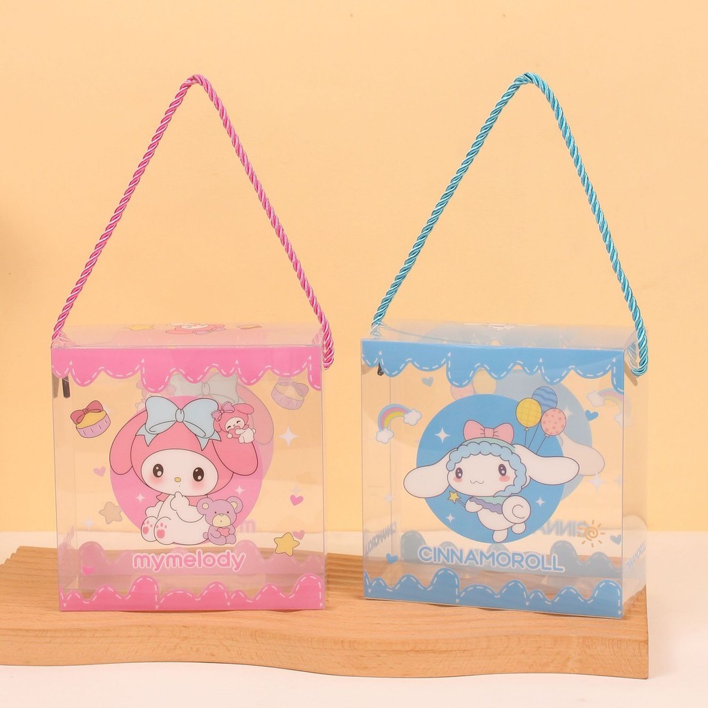 

Mika Kotak Transparan Box Karakter Sanrio Tas PVC Goodiebag Souvernir Hampers Ulang Tahun Gift Box PVC