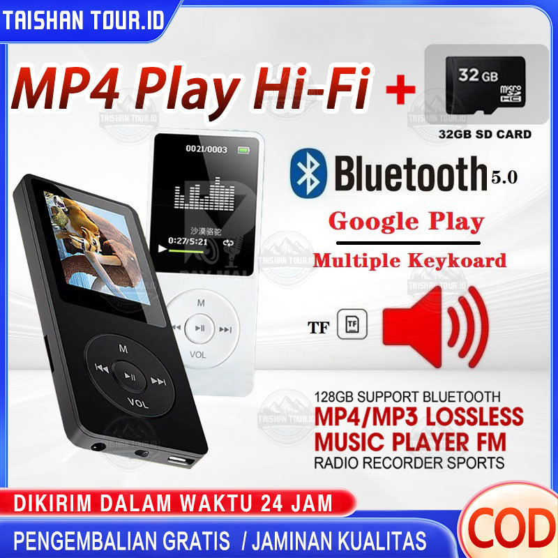 MP4 Player Bluetooth MP3 Mini Player Bluetooth MP3 Bluetooth Speaker Free 32GB Card USB/Type C 1.8 I