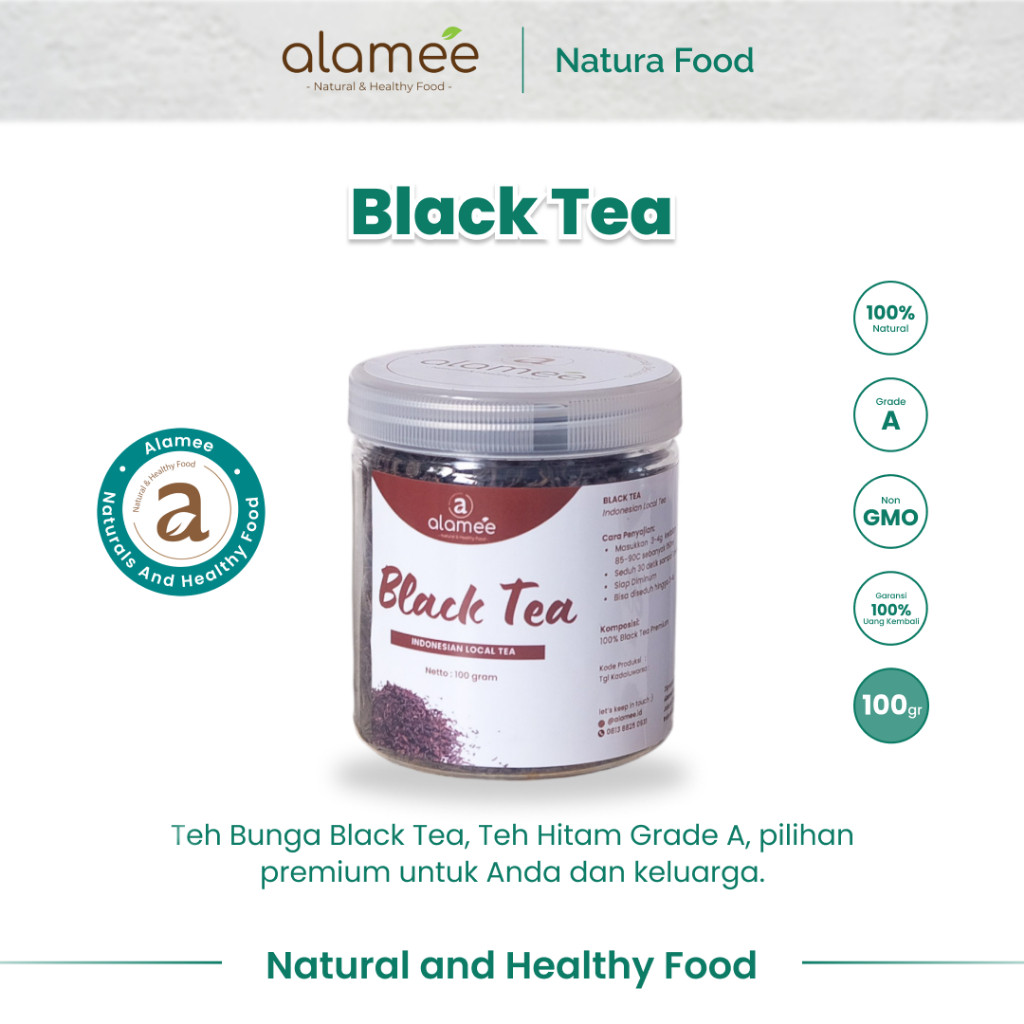 

ALAMEE Teh Hitam Black Tea Organic Kering Dried Premium