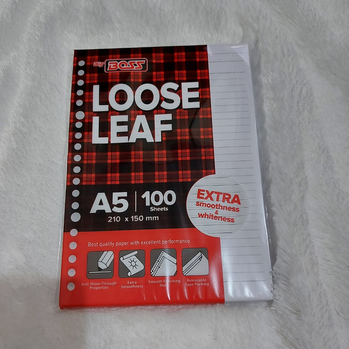 

⭐BISA COD⭐ ISI KERTAS LOOSE LEAF A5/20RING DAN B5/26RING ISI 100 LEMBAR BERGARIS A5