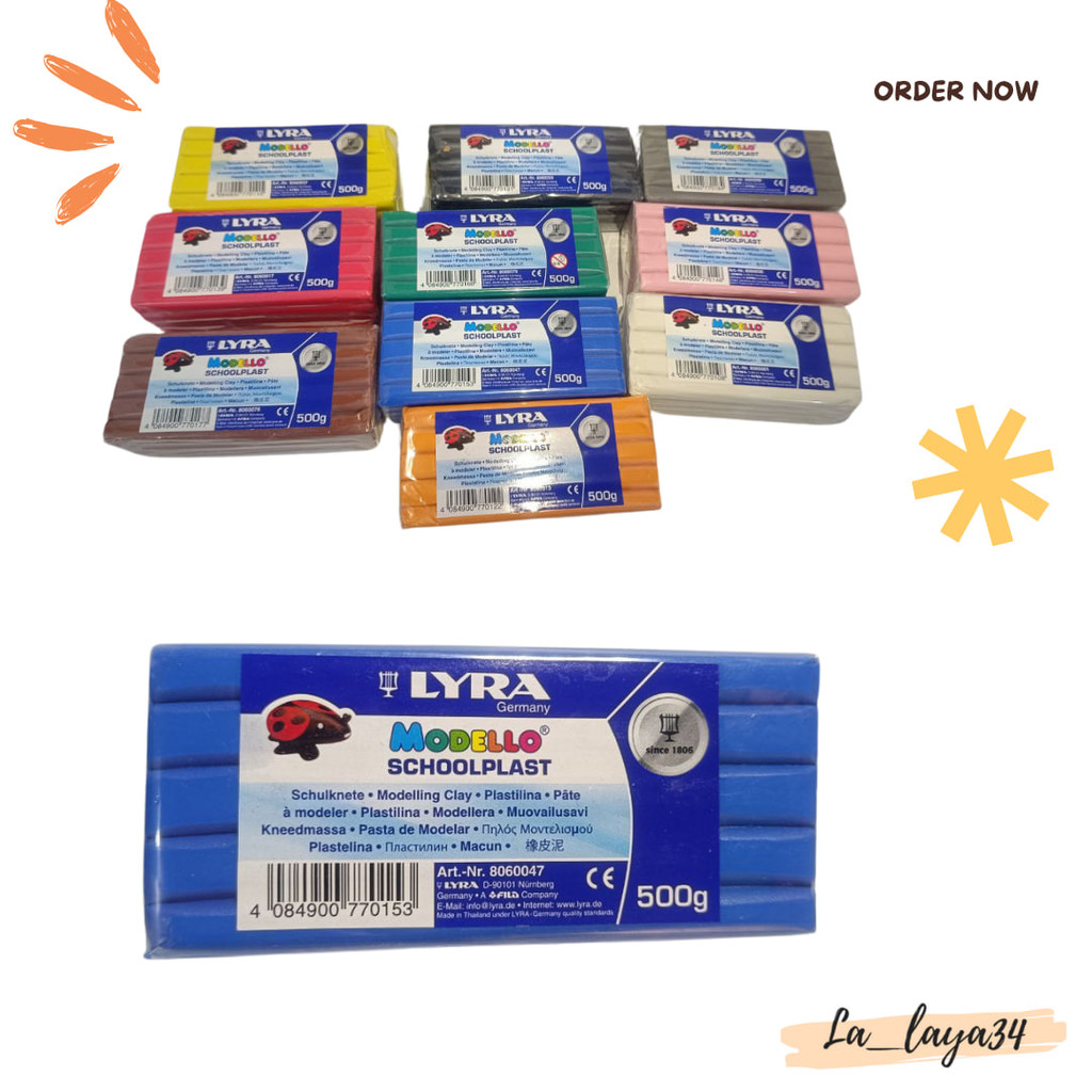 

Lyra Modelling Clay 500 gram Plastisin Lilin Mainan Plasticine Blue