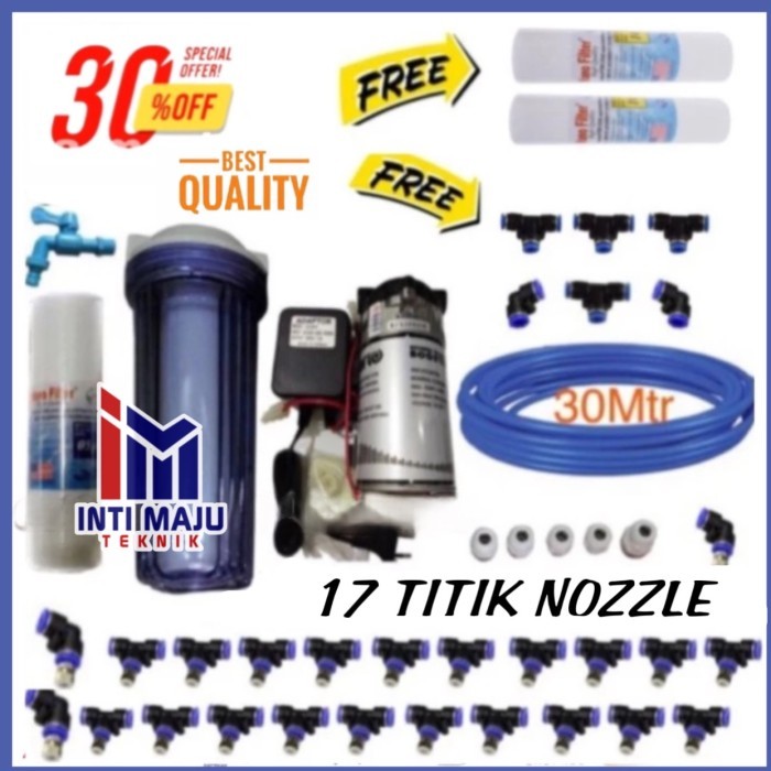 Mesin Embun Kabut Walet 17 Titik Nozzle Spayer Misting Kabut Walet