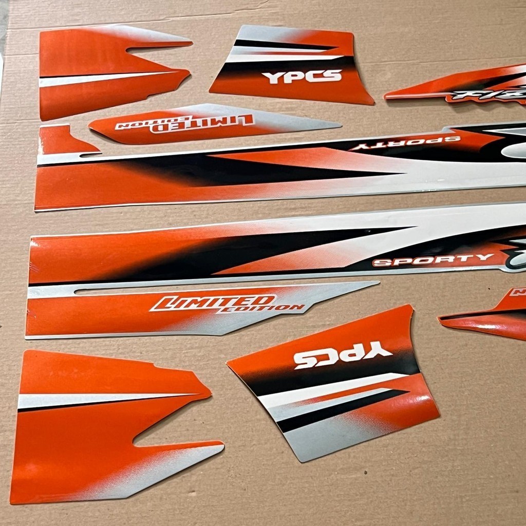 Striping stiker polet list motor fizr fiz r f1 zr sporty dual tone limited edition 1999 oren silver 