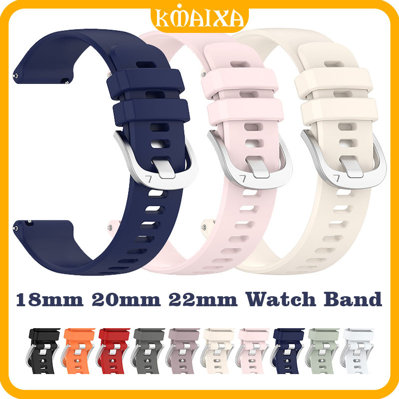 18mm/20mm/22mm Quick Release Band for Samsung Galaxy Watch FE 7 6 5 4 Silicone Rubber Sport Strap Ta