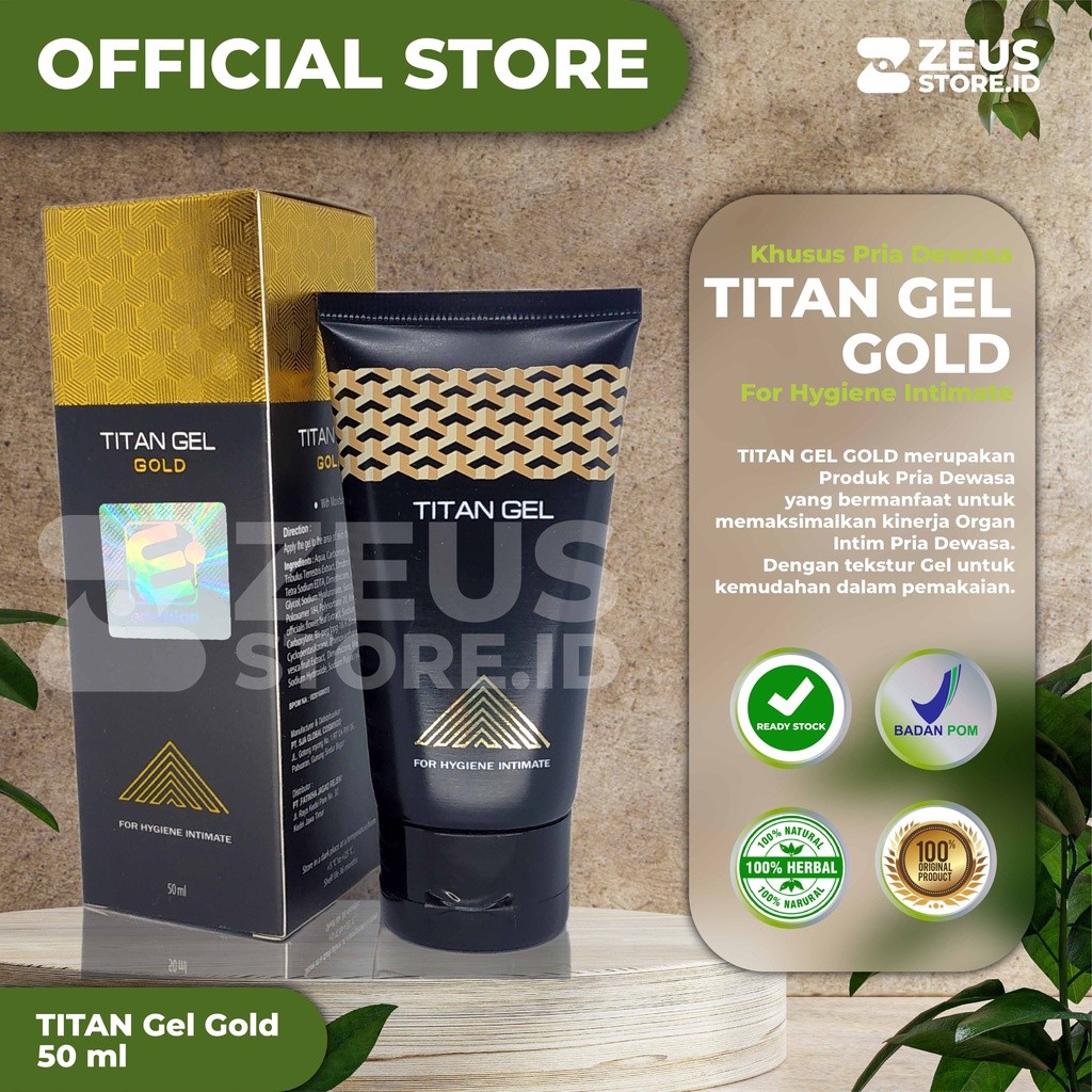 TITAN GEL GOLD ORIGINAL ASLI BPOM I OBAT OLES TITAL GEL ASLI BPOM