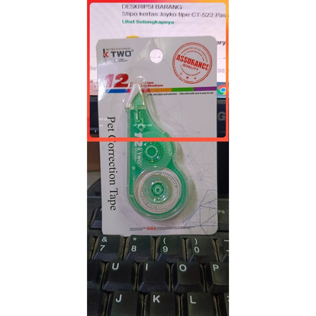 

STIPO KERTAS / TIP-EX / CORRECTION TAPE 12 K-TWO STATIONERY MURAH