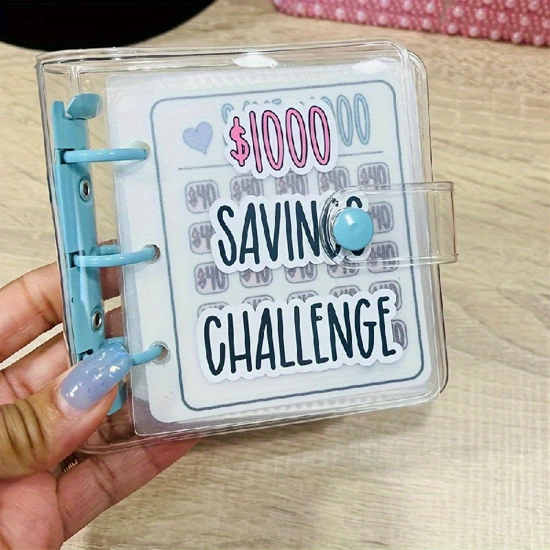 

1000 Savings Challenge Binder Money Saving Binder Savings Challenges Book with Envelopes Mini Budget Binder Notebook Journal