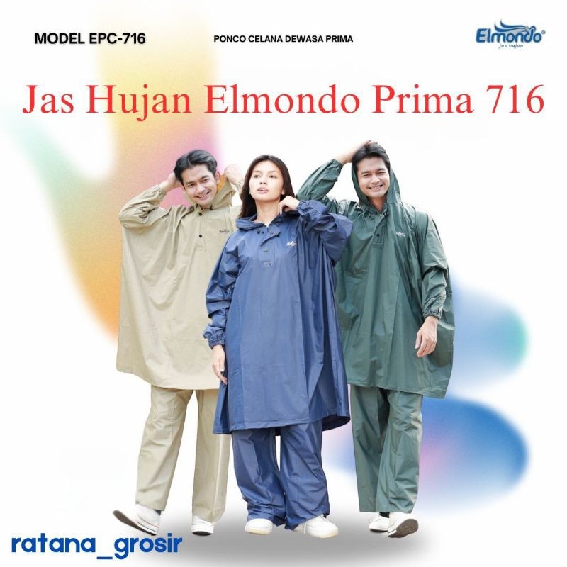 Jas hujan ponco celana prima 716 Elmondo / Jas hujan elmondo poncho celana prima 716