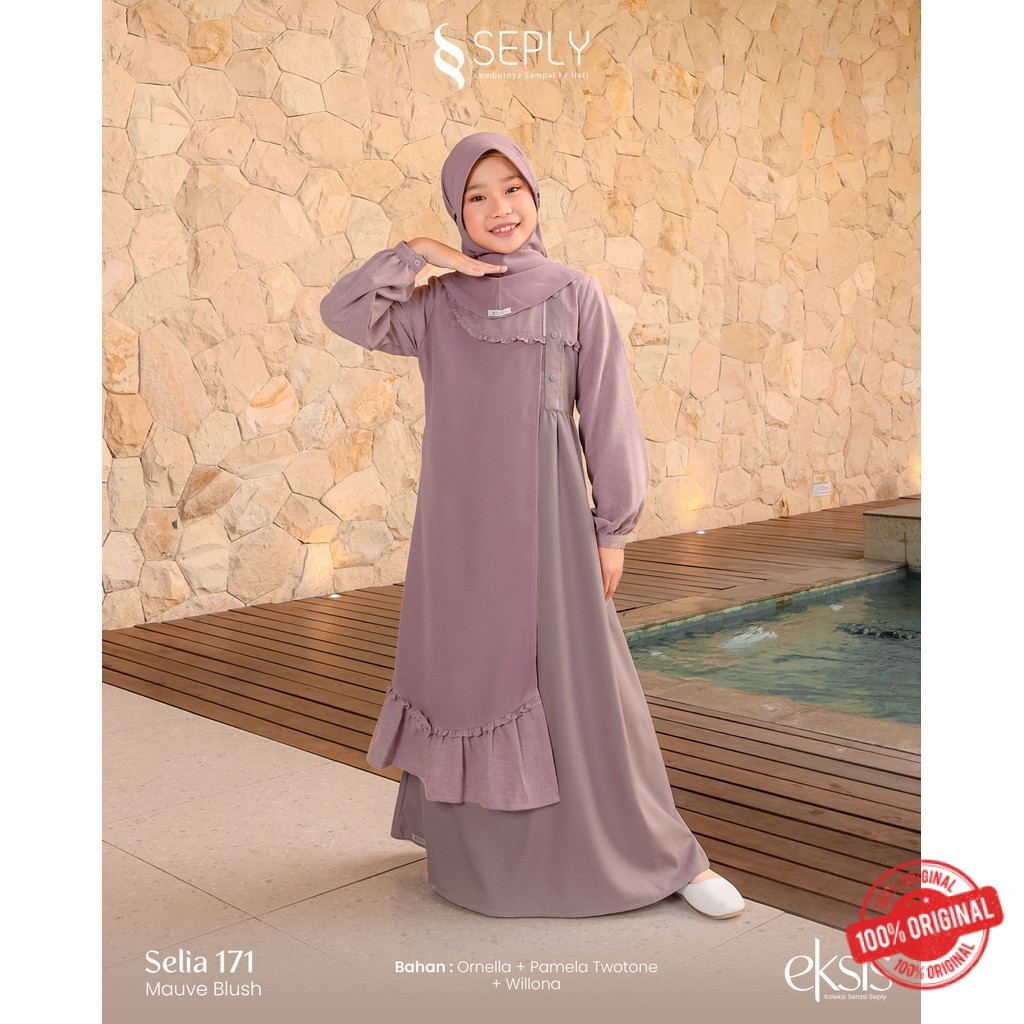 Sarimbit Gamis Anak Selia 171 Dress Muslim Anak By Seply Ethica
