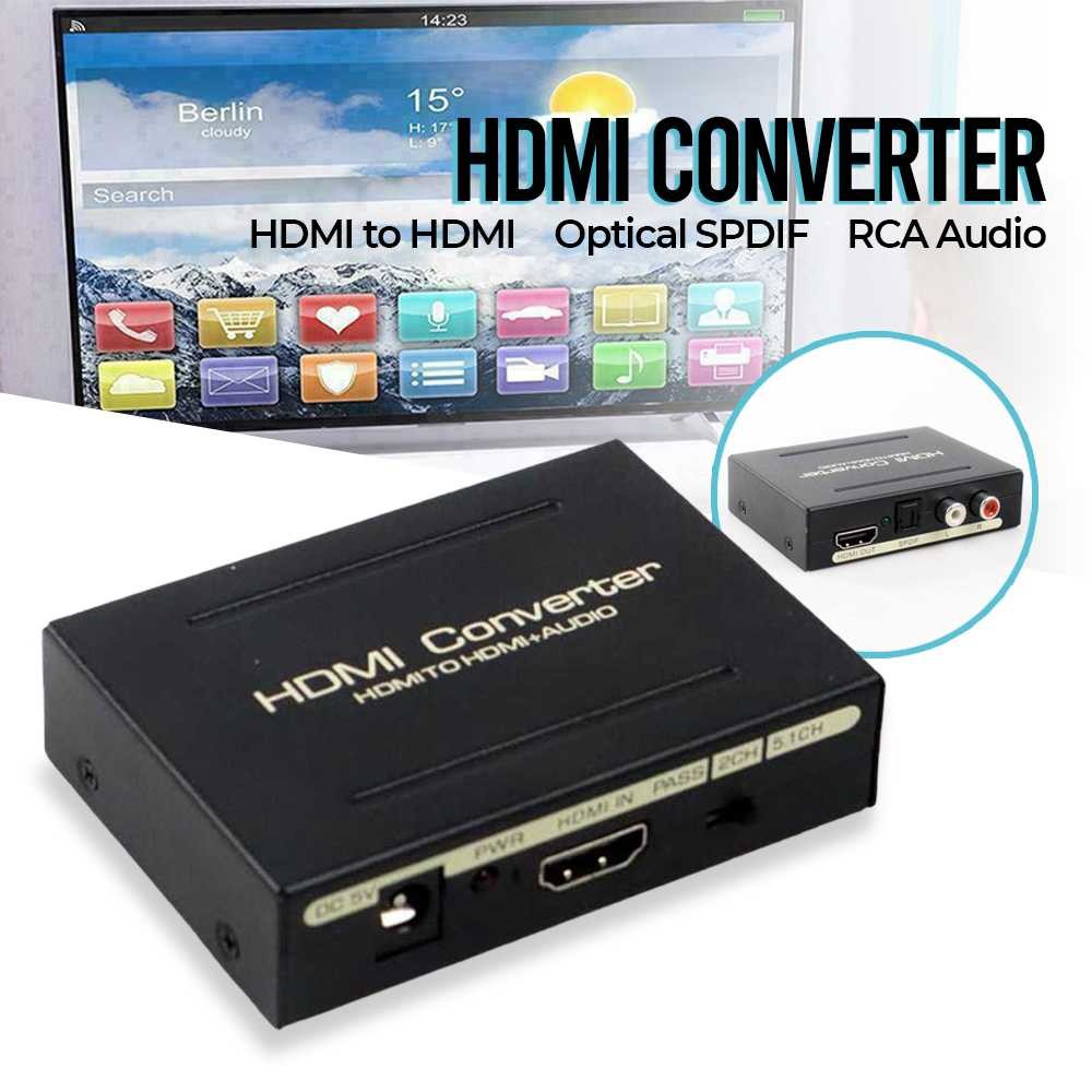 Splitter 3 in 1 HDMI to HDMI Optical SPDIF RCA Converter