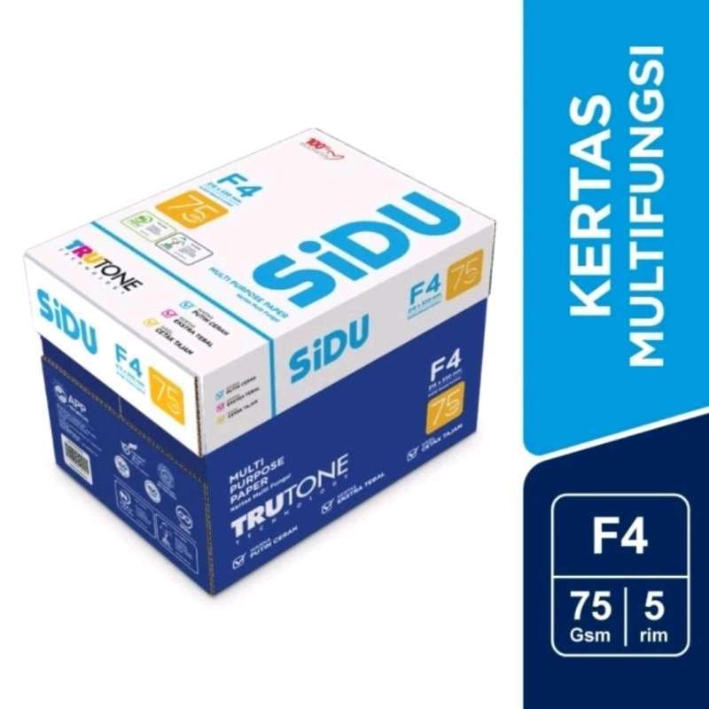 

Sidu F4 75gsm Kertas HVS Fotocopy 1 Box (5 Rim)