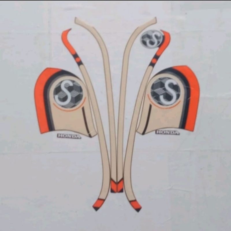 stiker striping motor honda scoopy 2021 putih cream list body standar terbaik termurah