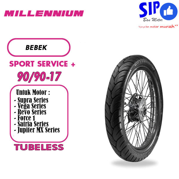 Ban Motor Bebek Sport Millennium Service+ 90/90-17 Tubeless