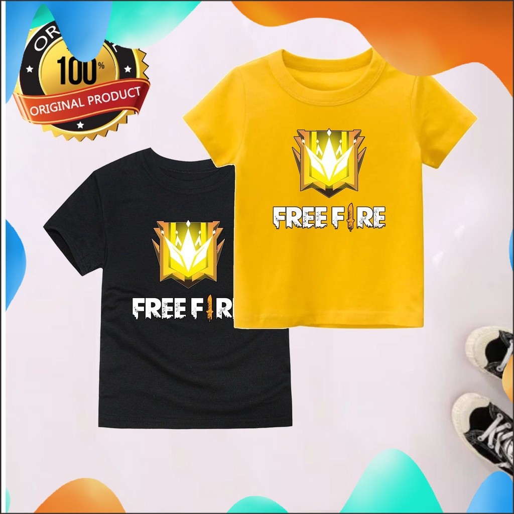 RHD - Kaos Anak FF Motif Grand Master Baju Anak Free Fire Laki Laki Dan Perempuan Fashion Kids 22 A6