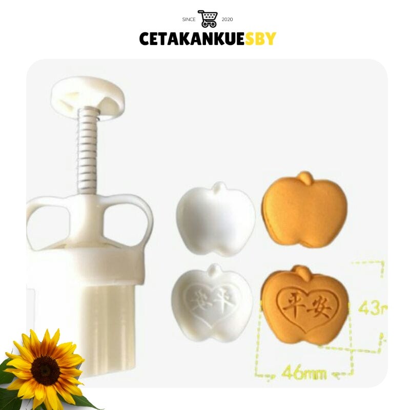 (CKS)Cetakan Nastar/Cetakan Mooncake Apel/Cetakan mooncake press