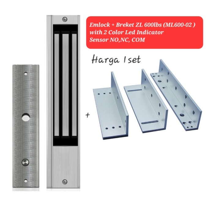 

LARIS -Electromagnetic Lock / EM Lock 280 Kg / 600 Lbs + Sensor - Mlock aja