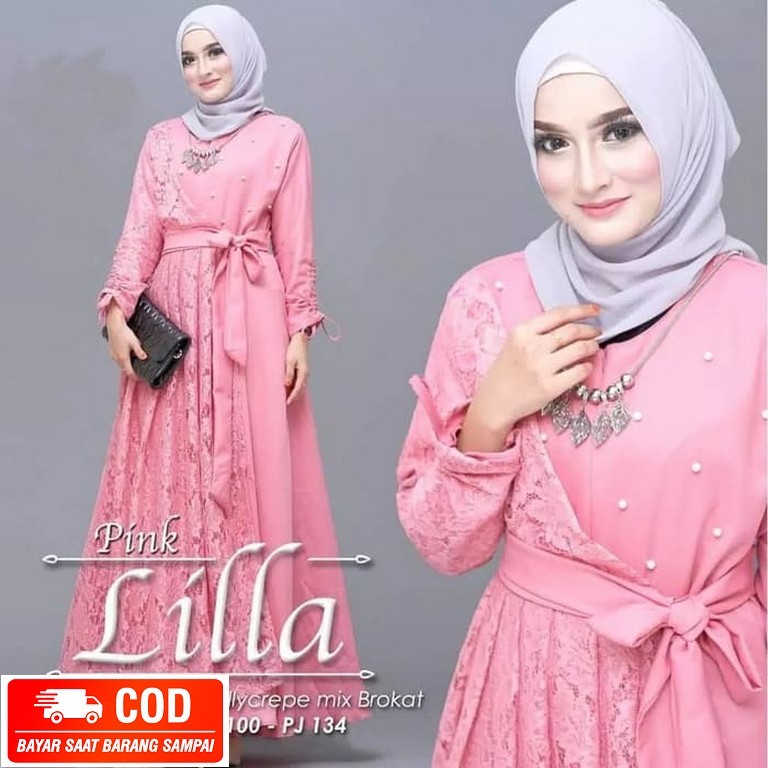 Gamis Wanita Terbaru 2021 Style Muslim Korea Import Murah Cewek Dewasa Dress Kondangan Model Remaja 