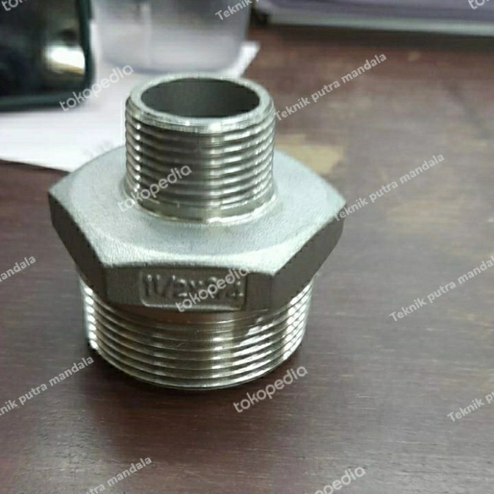 Double NEPEL 1/2 x 3/8 SS 304