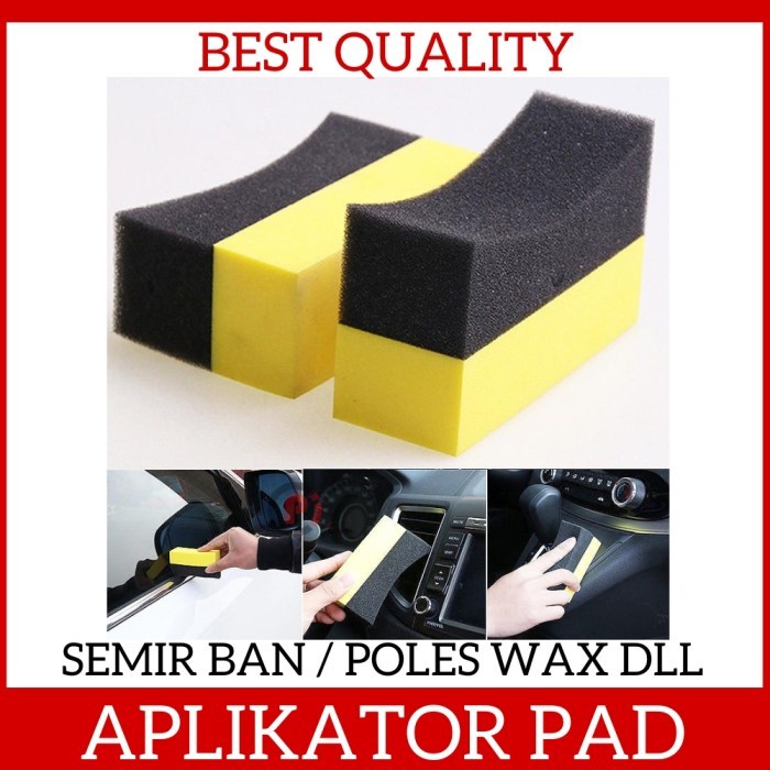 Busa Sponge Spons Aplikator Pad Poles Wax Semir Ban Untuk Motor Mobil