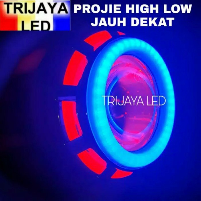 Lampu LED Projie HIGH LOW Projector 5 MODE Motor Mobil Jauh Dekat - Bulat