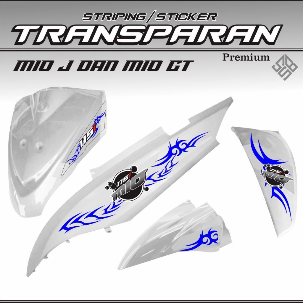 TRANSPARAN STIKER STRIPING TRANSPARAN MOTOR MIO J MIO GT VARIASI MIO GT TRANSFARAN STIKER