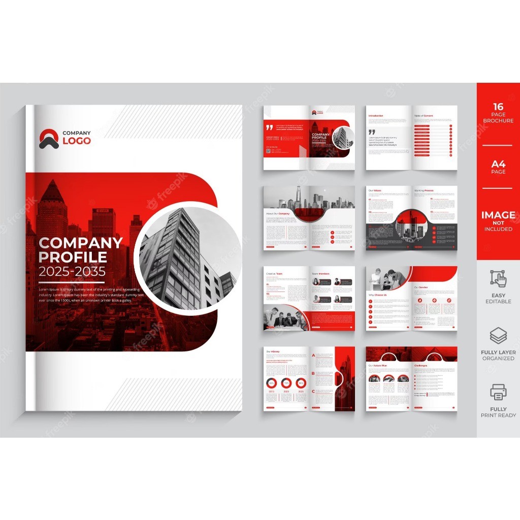 Kumpulan Template Company Profile PSD dan AI EPS