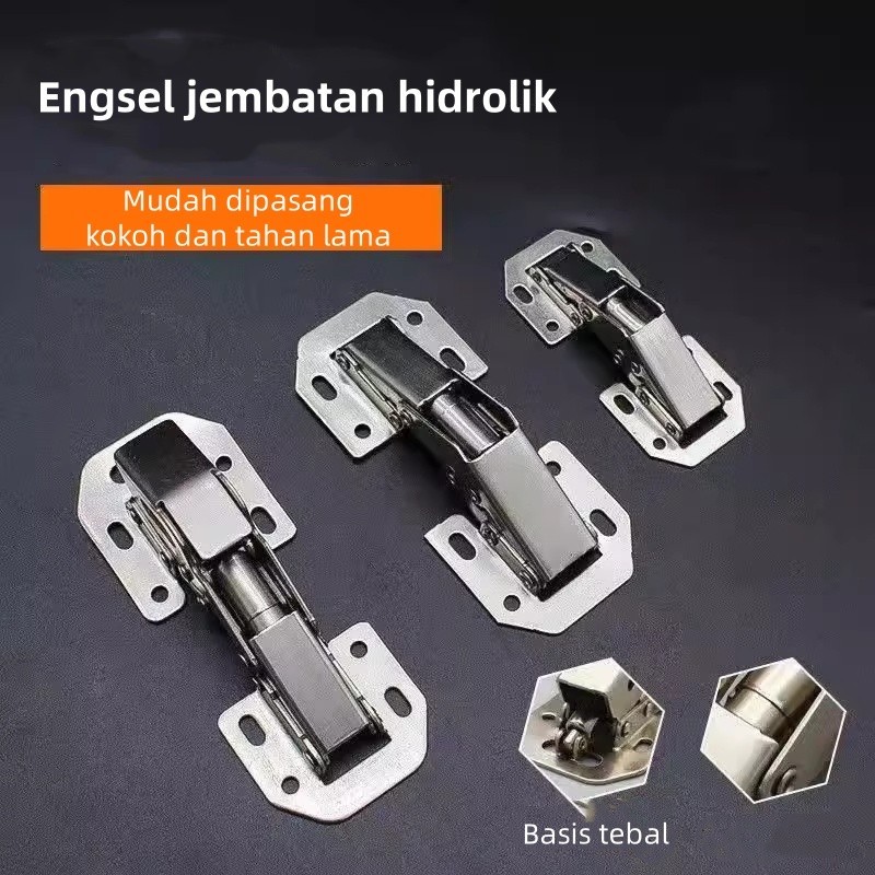 Poros pintu lemari pakaian pegas, perangkat keras engsel pintu sudut dorong-tarik yang saling terkai