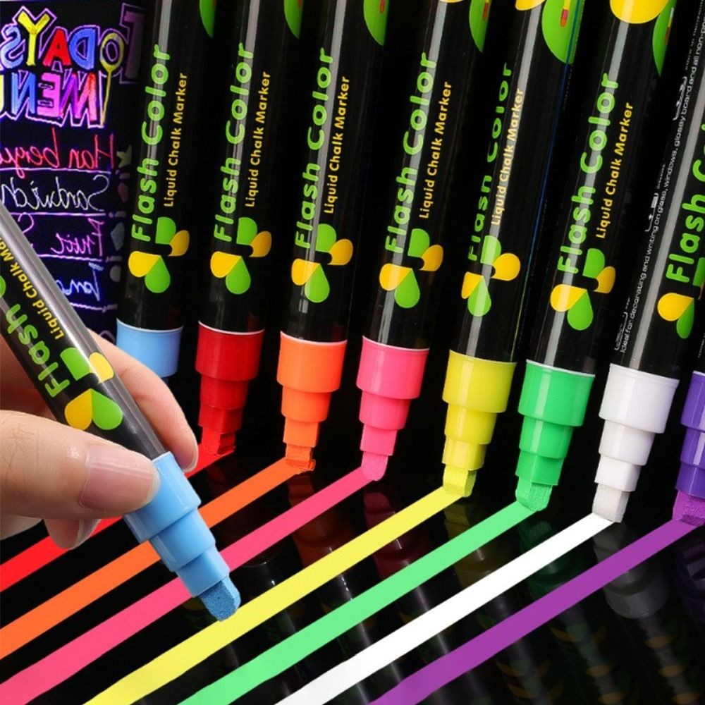

Liquid Chalk Erasable LED Fluorescent Marker Whiteboard Graffiti Blackboard Glass Window Painting Advertisement Chalk