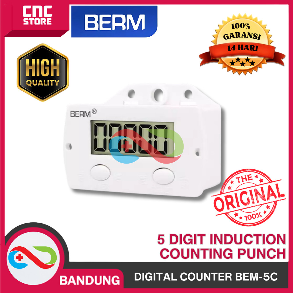 DIGITAL COUNTER 5 DIGIT BEM-5C  INDUCTION COUNTING PUNCH COUNTER METAL COUNTER