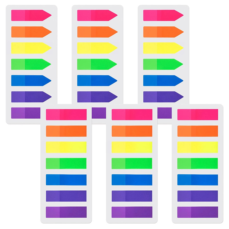 

200pcs Color Stickers Transparent Fluorescent Index Tabs Flags Sticky Note Stationery Children Gifts School Office Home Supplies