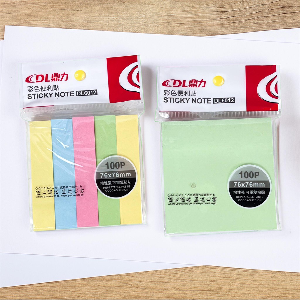 

Sticky Notes Memo Polos 100 lembar 4 Warna / Penanda Buku 76x76 / Memo Stick Kertas Tempel Penanda Halaman Buku Bookmark