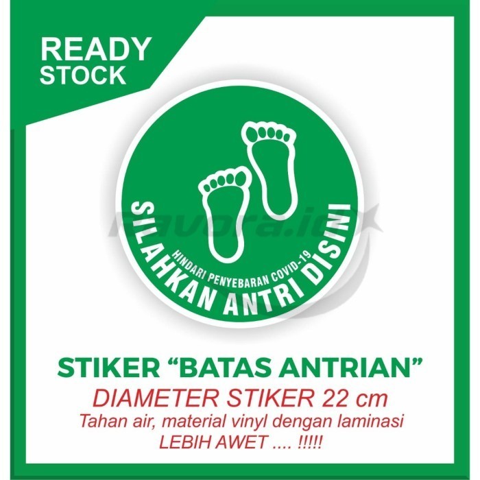 

Stiker Batas Antrian - Model Bulat