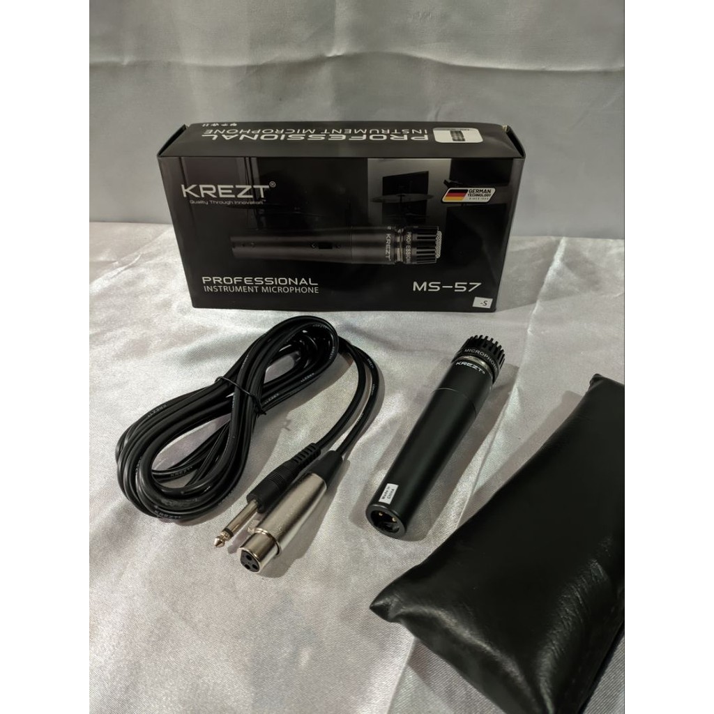 MIC KABEL MS57 KREZT ORIGINAL - MIC KABEL UNTUK MIC KENDANG DAN MIC INSTRUMENT MERK KREZT ORIGINAL