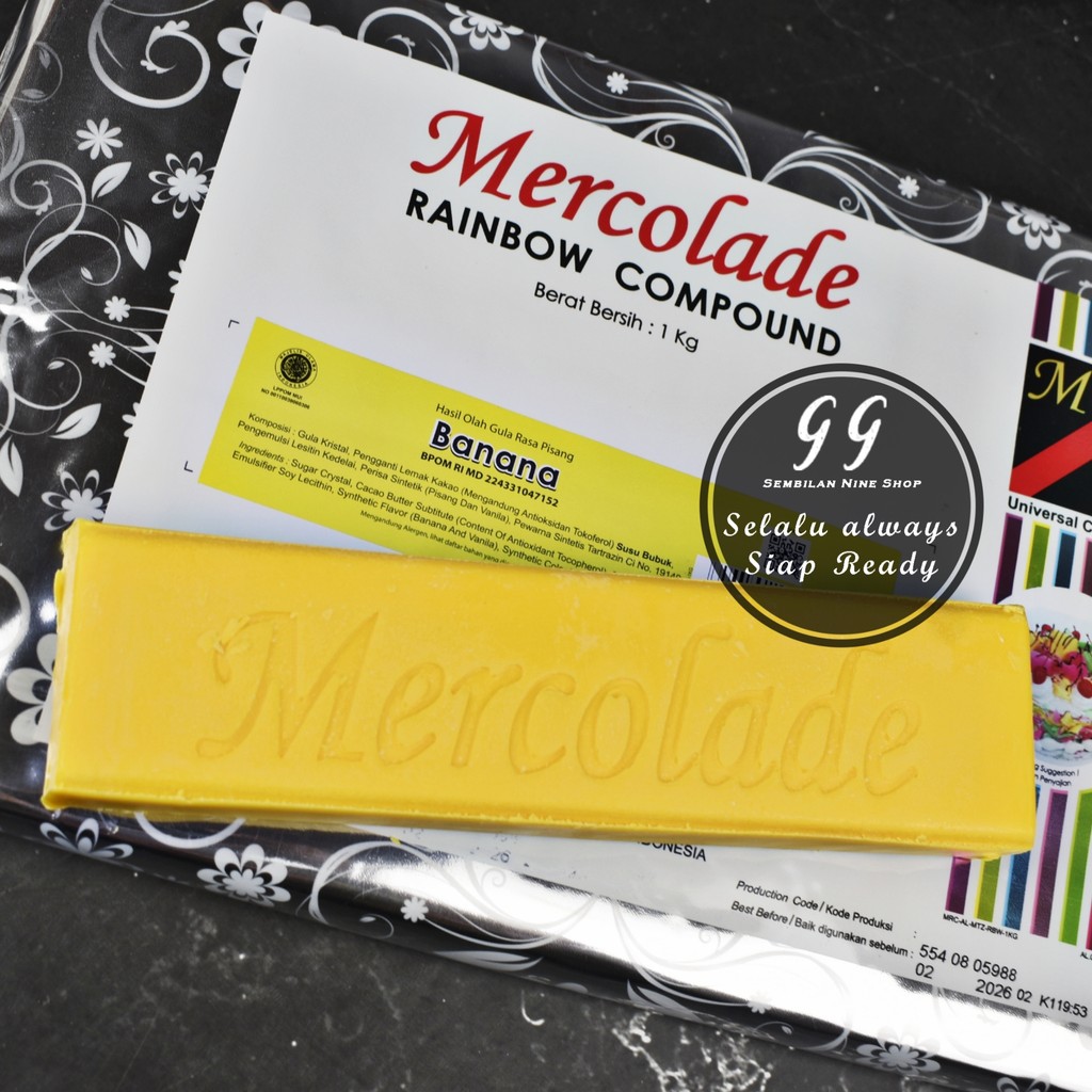 

Mercolade 165 Gram BANANA Rainbow Chocolate Compound Cokelat Coklat Warna Kuning Rasa Pisang