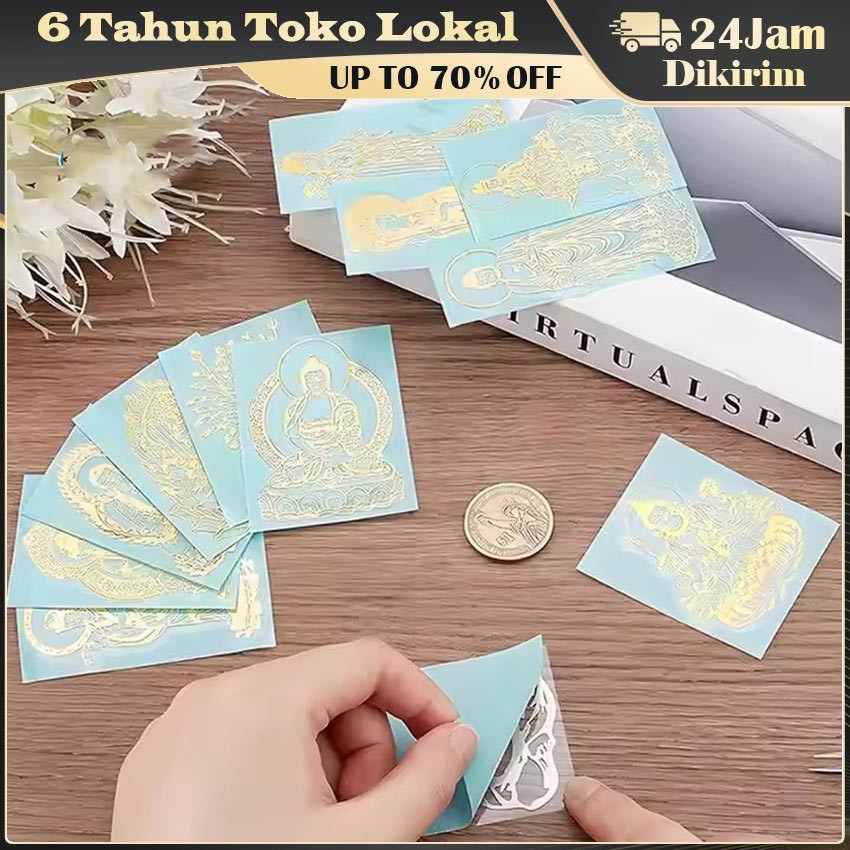 

Aksesori HP Stiker 12 Shio dan 8 Dewa / Pelindung Logam Feng Shui Rezeki, Gourd & Buddha Penjaga untuk Keberuntungan