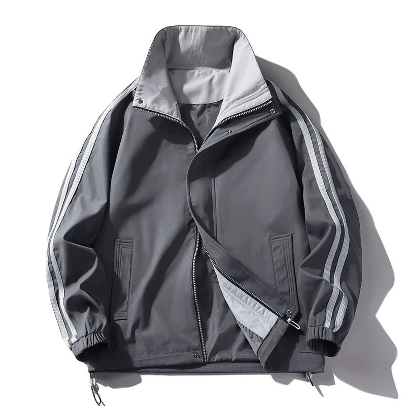 JACKET VINTAGE DISTRO MANTEL BLACK STRIP/ JACKET VARSITY / JACKET PRIA