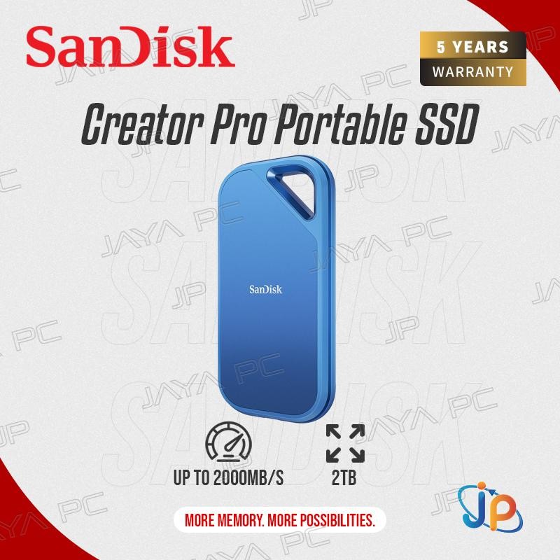 SanDisk Creator Pro Portable SSD External Portable E81C 2TB USB C 3.2 - 2 TB