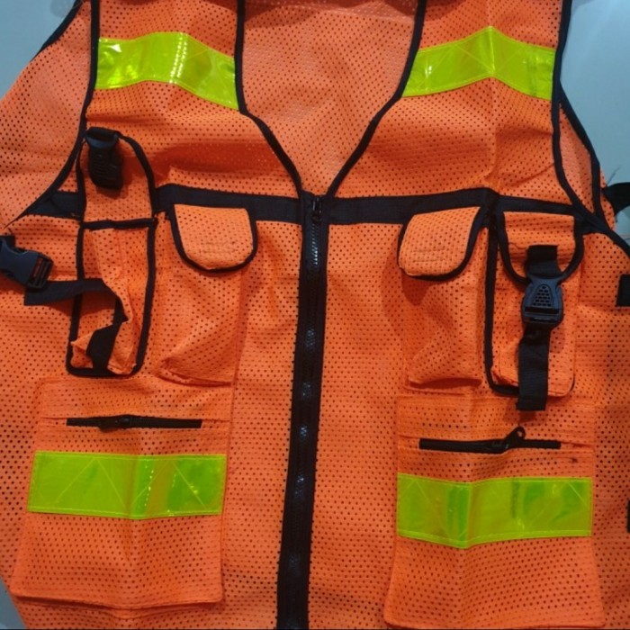 

ROMPI SAFETY VEST 6 KANTUNG KANTONG - Orange