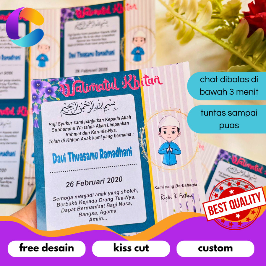 

Cetak INC 2-6 STIKER LABEL TASYAKURAN KHITAN SYUKURAN WALIMATUL KHITAN BENTUK KOTAK